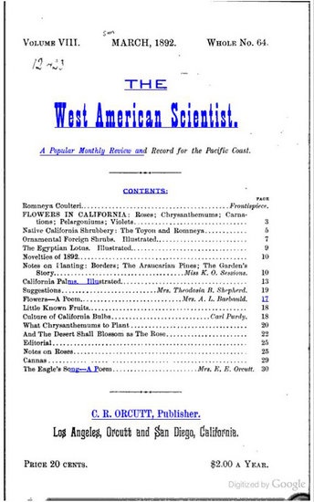'The West American Scientist'  photo