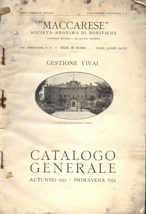 'Catalogo Generale dei Vivai Maccarese'  photo